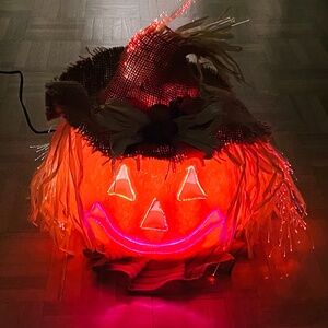 Halloween Decor - Fibre Optic Jack O'Lantern, Great Condition!